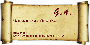 Gasparics Aranka névjegykártya